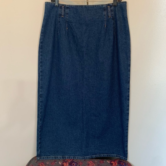 Northwest Blue Dresses & Skirts - Vintage Northwest Blue Denim Midi Skirt